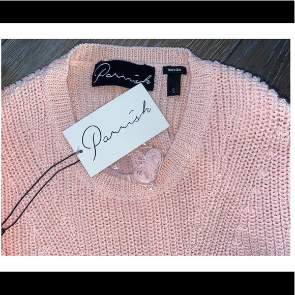 Parrish LA Knit Pink Pullover Sweater Shirt - Picture 7 of 7